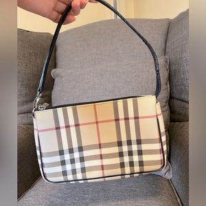 Vintage Burberry Nova Check Pochette Purse and Key Wallet